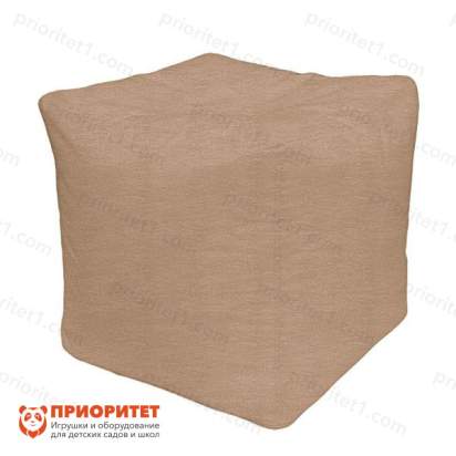 Пуфик «Куб» (микровелюр, кофе с молоком)