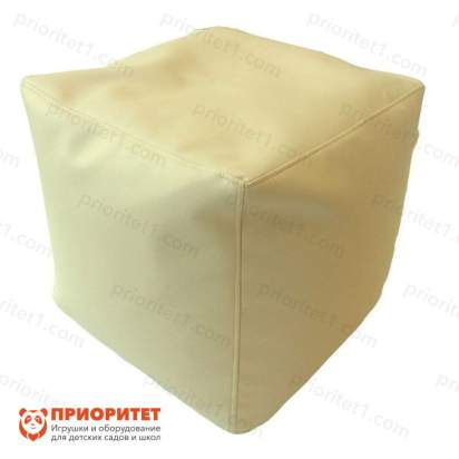 Пуфик «Куб» (экокожа, кремовый)
