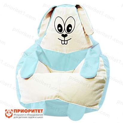 Кресло-мешок «Зайка» (велюр, светло-бирюзовый)