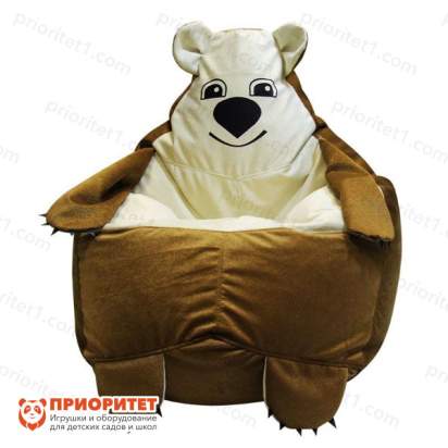 Кресло-мешок «Мишка» (велюр, бурый)