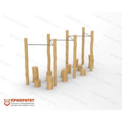 Бревна балансировочные с канатом Wood