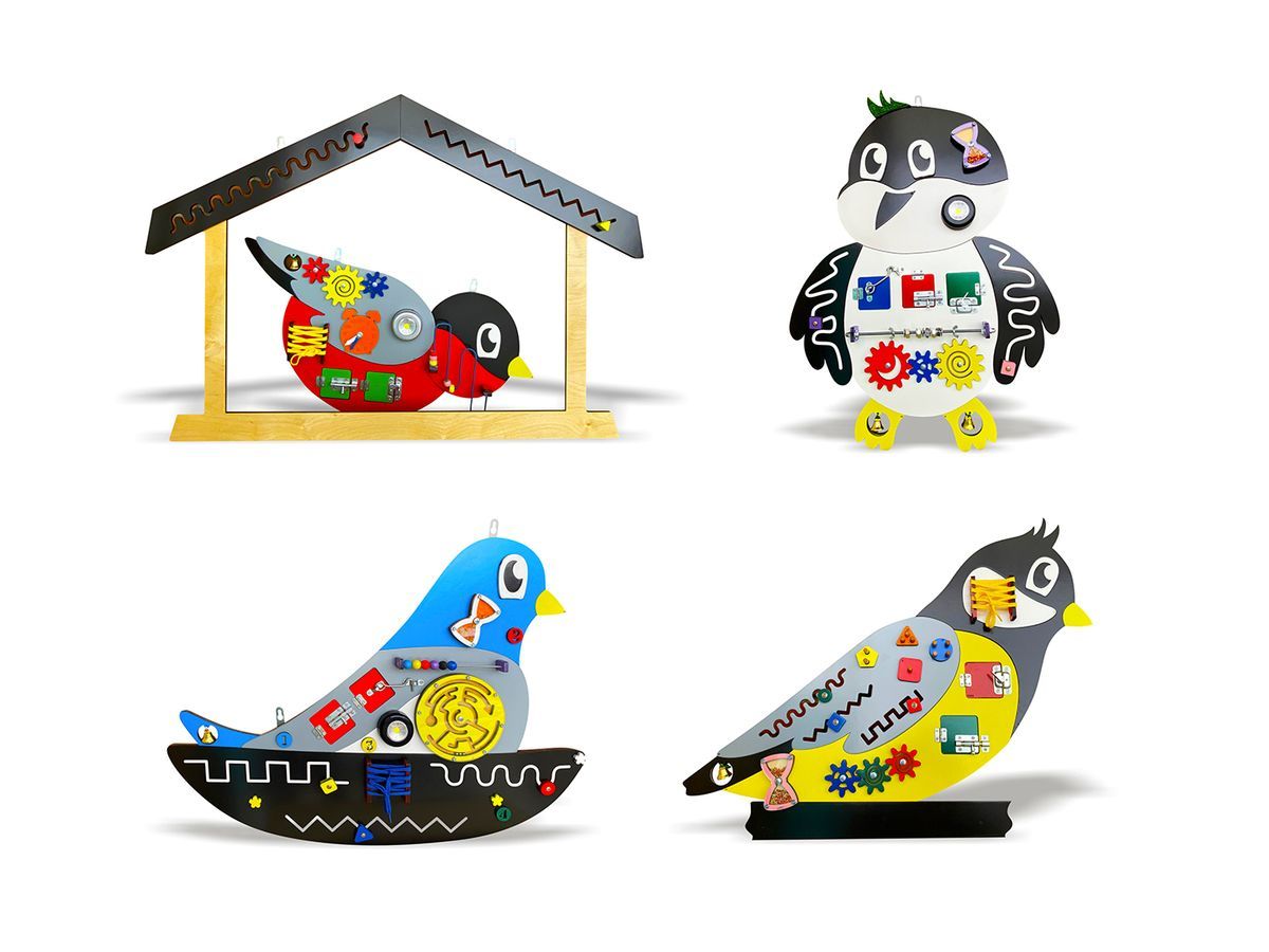 набор бизибордов птицы россии